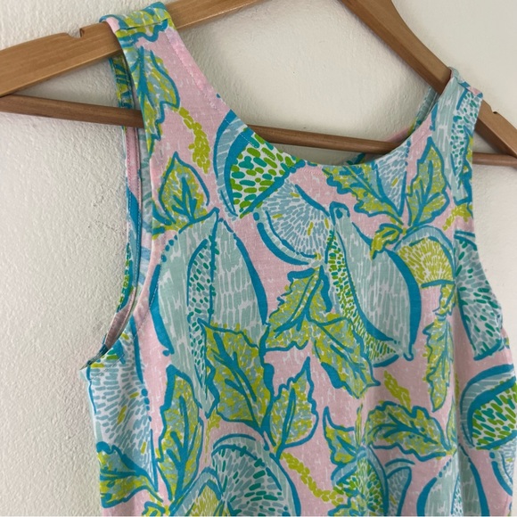 Lilly Pulitzer Kristin Vitamin Sea Pima Cotton Modal Blend Cross-back Tank Top - Picture 3 of 10